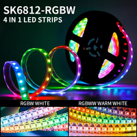 Bande lumineuse LED RGBW SK6812 4 en 1, 30, 60, 144 LED, lumières LED RGBWW adressables individuellement, IP30, 65, 67, DC5V