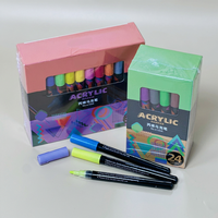 Bestationery – Marqueurs acryliques professionnels personnalisés pour l'art, la peinture acrylique permanente, le graffiti et le nail art – Lot de stylos marqueurs colorés