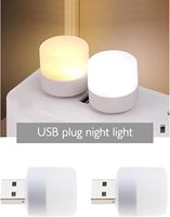Luz LED USB de Diseño Minimalista, Mini Redonda de ABS, 5V, Blanco Cálido, Protección Ocular, Certificación FCC, para Dormitorio, Computadora y Uso Móvil