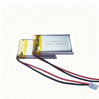 Baterai Lithium Semi-Solid State 3.7V 400mAh Ultra-Tipis Dapat Diisi Ulang 500 Siklus -15~65 Suhu Operasi untuk Jam Tangan Pintar