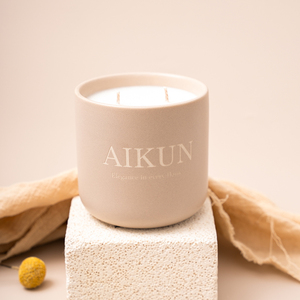 AIKUN <b>Large</b> Scale Production Strict Quality Control Custom Size Ceramic Jar Scented Ceramic <b>Candle</b> for Holiday Gift Market - Product Image 1