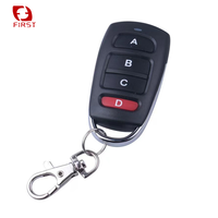 Télécommande Universelle Métallique Noire 4 Boutons à Code Apprenant Sans Fil pour Porte de Garage, Duplicateur Électrique 433MHz 315MHz