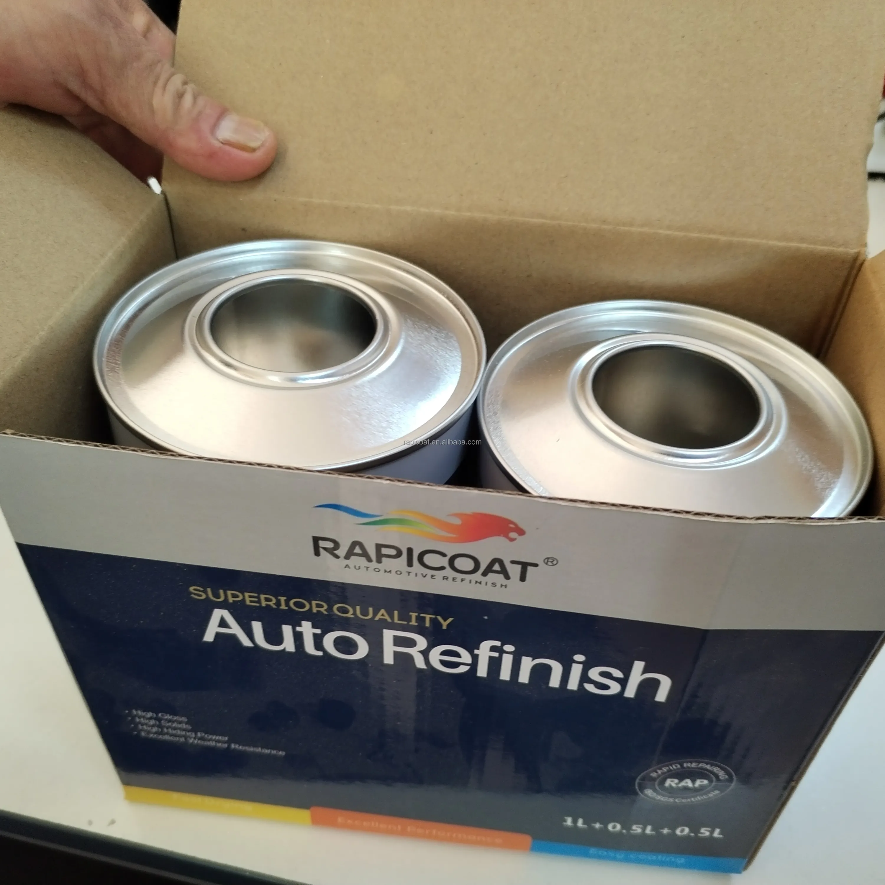 Aanvullende Auto Lak Ongeval Coating Rapicoat Auto Finish 1K Basecoat 2K Senior Two-Pack Effen Kleur Met Harde Verf Film