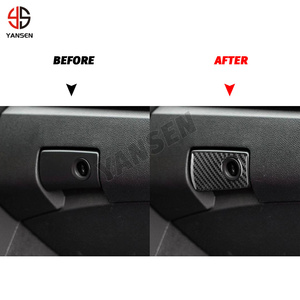 Fibre de carbone pour Pontiac G8 2008-2009 pour Holden Commodore 2006-2012 boîte à gants du copilote interrupteur panneau couverture autocollant accessoires - Product Image 2