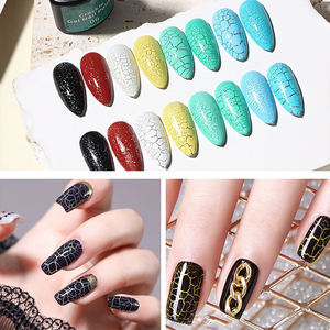 Esmalte de uñas AILANUO de alta resistencia y calidad, 8 colores, con capa base adhesiva craquelada, botella privada personalizada OEM al por mayor - Product Image 3