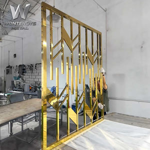 Panneau décoratif Art Déco en acier inoxydable étanche, découpé au laser CNC, pour séparation de salon et toilettes, écran métallique pour intérieurs - Product Image 5