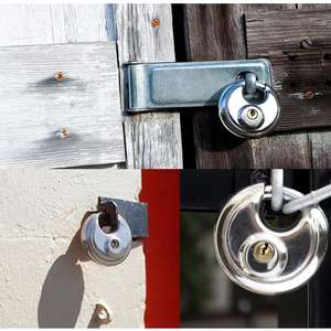 YH1256 Candado con llave <span class=keywords><strong>ultra</strong></span> protector 2 llaves Grillete blindado endurecido para unidad de almacenamiento Remolques Valla Garajes Cobertizo Almacenamiento - Product Image 5