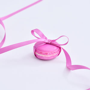 خصم كبير من المصنع شريط ساتان 1/4 بوصة من البوليستر اللين مزدوج الوجه فاخر بلون وردي وأحمر - Product Image 4