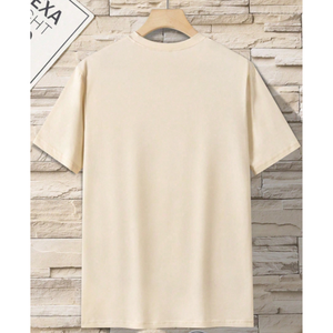 Camiseta Gráfica Extra Grande Personalizada para Hombre |   Camiseta Holgada de Algodón de Manga Corta con Estampado 'Hi' |   Top de Verano Estilo Urbano - Product Image 2