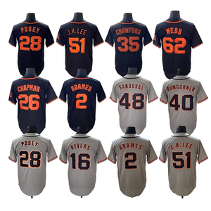 <span class=keywords><strong>Maillot</strong></span> de <span class=keywords><strong>baseball</strong></span> édition limitée San Francisco City Connect 2026 pour homme, numéros 5 Mike Yastrzemski et 62 Logan Webb, brodé - Product Image 1