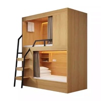 Lit superposé en acier sur mesure, taille standard, lit simple, lit double, avec armoire inférieure, lit superposé pour auberge de jeunesse