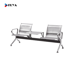 Sillas de Espera FLYA de Acero Inoxidable para Recepción Pública, Aeropuertos, Barberías, Hospitales, con 3/4/5/6 Asientos - Product Image 1