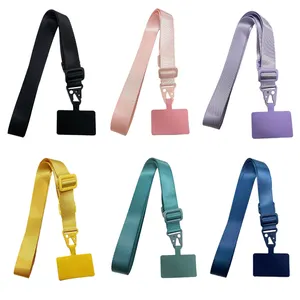 2022 Cell Phone Universal Crossbody Lanyard for Phone Case, Adjustable Nylon Phone Neck Strap Transparent Pads Patches