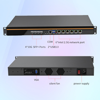 Perangkat Intel Core I5 I7 Router 1U Rak Mount SFP+ PoE Opnsense Appliance 2.5Gig PFSense Firewall Router 4 SFP 10G