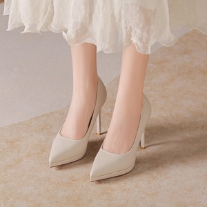 Escarpins à bout pointu 1089B, talon super haut 8 cm, dessus en PU, chaussures formelles pour femmes, pour le bureau et les mariages - Product Image 1