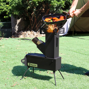 Stufa a <span class=keywords><strong>legna</strong></span> a razzo a portale quadrato pieghevole per cucinare all'aperto infiammabile multicombustibile per il campeggio - Product Image 1