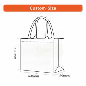 Sac en toile réutilisable, pliable, écologique, bio, rétro, personnalisé avec logo, ruban en corde, motif floral, promotion d'entreprise, supermarché - Product Image 4
