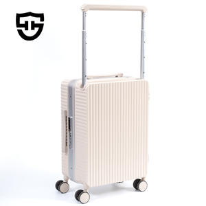 Modisches BSCI Spinner 4 Wheels Trolley Bag Gepäckset PC-<span class=keywords><strong>Material</strong></span> mit Getränke halter Unisex-Gepäck für unterwegs - Product Image 4
