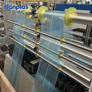 HP-2RA siêu thị hai dòng v-gấp Dưới sao niêm phong cán rác dùng một lần phân hủy sinh học túi nhựa Máy làm - Product Image 6