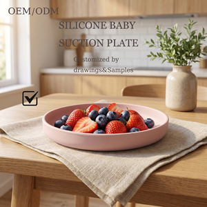 <span class=keywords><strong>Assiette</strong></span> à ventouse en silicone pour bébé de qualité alimentaire, nouvelle arrivée, vente chaude - Product Image 1