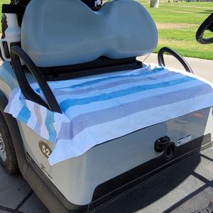 Couverture de siège de voiturette de golf à <span class=keywords><strong>motif</strong></span> personnalisé/brodée serviette éponge antidérapante housses de siège de voiturette de golf - Product Image 6