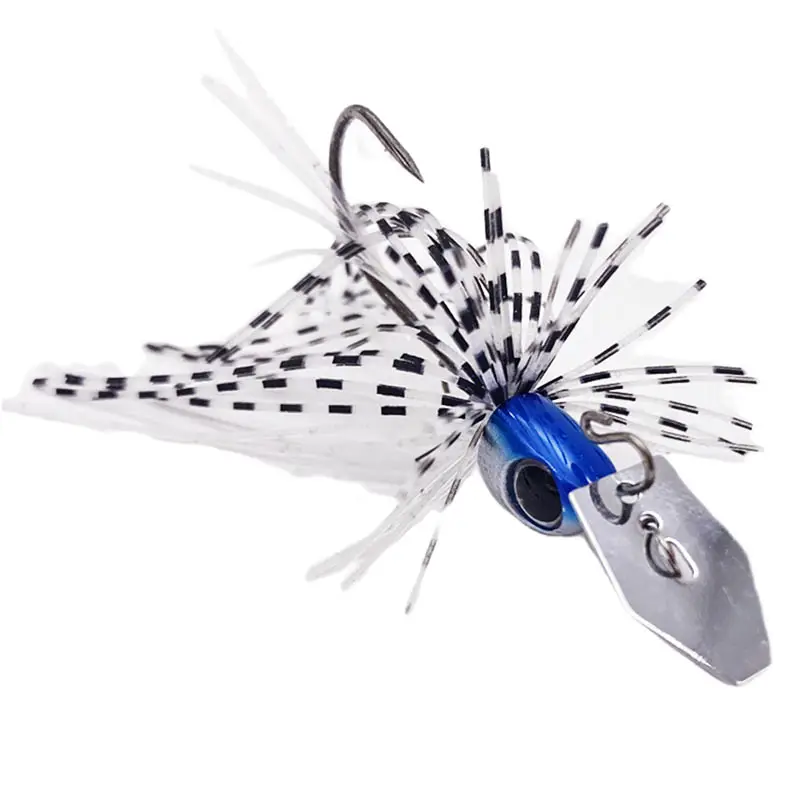 TOPWIN 8.5G Gummi rock Bass Jigs Größe 1 Starker Haken Angeln Fußball Jig Kopf