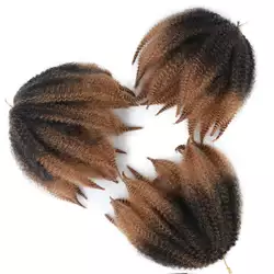 8 Inch Marley <span class=keywords><strong>Twist</strong></span> Vlechten Haar Korte Kinky <span class=keywords><strong>Twist</strong></span> Veerkrachtige Afro Voor Zachte Locs Synthetische Krullend Wikkel Hair Extensions - Product Image 4