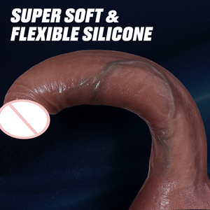 10,5 дюймов Реалистичная коричневая Вена для пениса, большая головка, Женская дилдо для мастурбации, секс-игрушки для мужчин и женщин, консоледор - Product Image 4