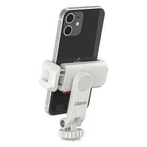 ULANZI ST-06S Universal Plastic Cell Phone Holder, Flexible Phone Tripod Mount Adapter With Cold Shoe