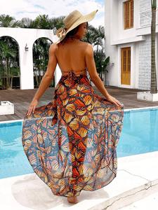 Conjunto de Tres Piezas Estampado 2026, Traje de Baño para Mujer, Pareo, Anti-Cloro, Elástico, Spandex/Poliéster, Colores Personalizados - Product Image 4