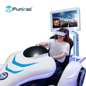 Funin Vr Virtual Reality Simulator 9D Cinema Simulator Mengemudi Mobil Peralatan Taman Hiburan Wahana