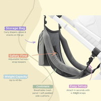 Hamac pour poussette, siège de couchage pour bébé, siège portable pour enfant, pliable, léger, cadre en plastique, capacité de charge de 20 kg