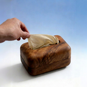 Boîte à mouchoirs en bois, design classique, finition brun foncé, imperméable, durable, faite à la main, Ali Fashion Art, pour la maison ou le bureau - Product Image 1
