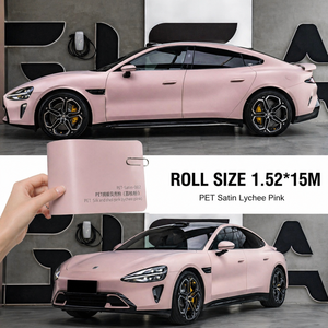1.52*15M Professional PET Silk and shell pink Car <b>Wrap</b> <b>Vinyl</b> Glossy Finish Color Changing Stickers Anti-scratch Body Protection - Product Image 1