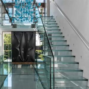 OEM Moderne Glas-Freischwebetreppe Freitragend 10+1,52+10mm Laminiertes Gehärtetes Glas Inneninstallation Umweltfreundlich Langlebig - Product Image 5