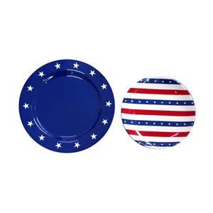 Bandera de los Estados Unidos patrón de melamina de la placa de la cena B2C artículo de venta caliente