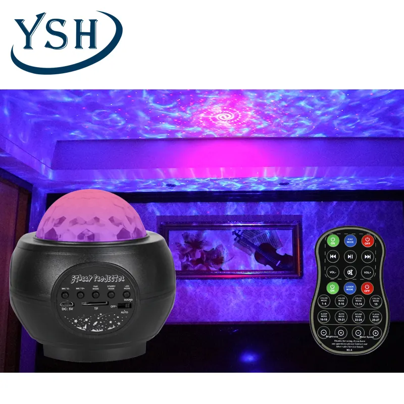 YSH kid bedroom star lighting decoration water patterns led lamp fairy lights RGB switch atmosphere star projector night light
