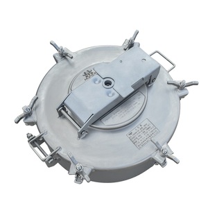 Couvercle de manhole antidéflagrant à six griffes en acier inoxydable 304 DN500 à ouverture rapide, utilisé pour les véhicules chimiques - Product Image 1