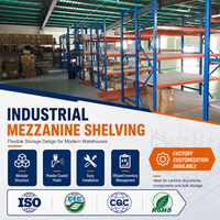 Système de rayonnage industriel robuste pour mezzanine, haute capacité de charge, protection contre la corrosion, revêtement électrostatique en poudre, rayonnage sur mesure