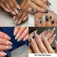 Vernis à ongles gel métallique style français KODIES GEL en gros sous marque privée, effet miroir argent chromé, lampe LED pour peinture DIY
