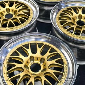 Jantes à trois pièces vissées 5x114.3 5x120 4x100, roues forgées classiques personnalisées à trois pièces pour <span class=keywords><strong>BMW</strong></span> et <span class=keywords><strong>BBS</strong></span> <span class=keywords><strong>RS</strong></span>/FI-R/LM/RS2 Series - Product Image 3