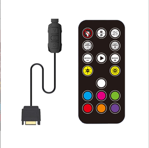 คอนโทรลเลอร์ไร้สาย ARGB 5V 3 พินสำหรับฮับมินิ RGB เคสคอมพิวเตอร์ตั้งโต๊ะพัดลม LED หม้อน้ำแบบวางซ้อนกันได้ - Product Image 3