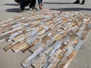 Pannelli in Ardesia per Rivestimento Esterno, Piastrelle in <span class=keywords><strong>Pietra</strong></span> <span class=keywords><strong>Naturale</strong></span>, <span class=keywords><strong>Pietra</strong></span> Decorativa per Caminetti e Pareti Esterne - Product Image 2