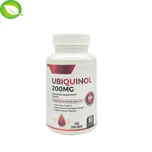 Approvisionnement d'usine d'ubiquinol Coenzyme Q10 Softgels sous étiquette privée Coenzyme Q10 Capsules