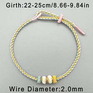 नई फैशन ब्लू और गोल्ड रस्सी आकर्षण कंगन महिलाओं के लिए समायोज्य आकार के गहने पुरुषों के लिए सबसे अच्छा दोस्त-दोस्ती उपहार - Product Image 6