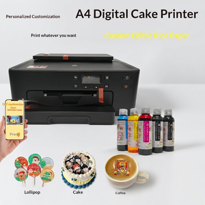 Stampante Inkjet A4 per Alimenti Commestibili, Carta di Riso Glutinoso, Stampa su Torte, Modello TS708T, 5 Colori, Wi-Fi, per Foto <span class=keywords><strong>e</strong></span> Colori Alimentari - Product Image 2