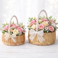 Panier en rotin de saule durable, organisateur polyvalent pour fleurs fraîches, œufs, cérémonies de mariage et rangement de pique-niques