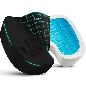 Ergonomics Gel Enhanced Seat Cushion Pillow Office Chair Pad Coccyx Orthopedic Memory Foam Car Seat Cushion For Tailbone Pain