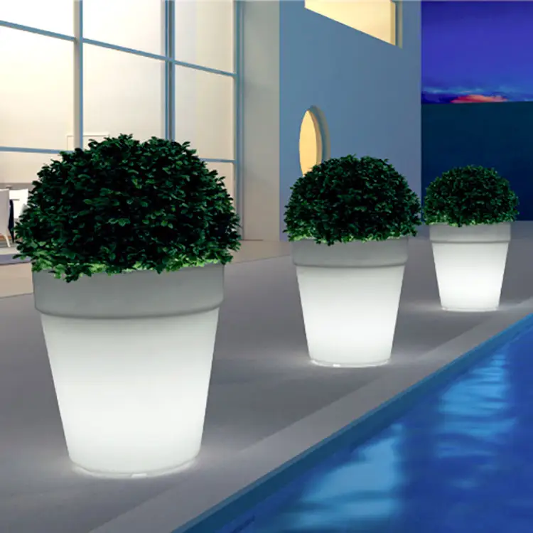 Fiori vaso Cambio Colore LED Vaso Decorazione 18,6cm illuminazione luce porta vaso 