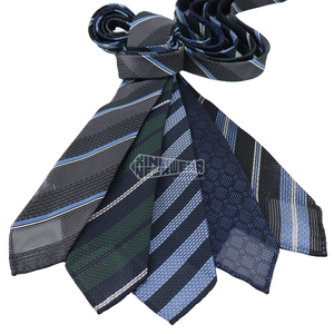 <span class=keywords><strong>Cravate</strong></span> en <span class=keywords><strong>soie</strong></span> tissée <span class=keywords><strong>grenadine</strong></span> à motifs bleu marine avec <span class=keywords><strong>cravate</strong></span> géométrique à rayures fabricant - Product Image 1